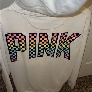 PINK fuzzy sweatshirt